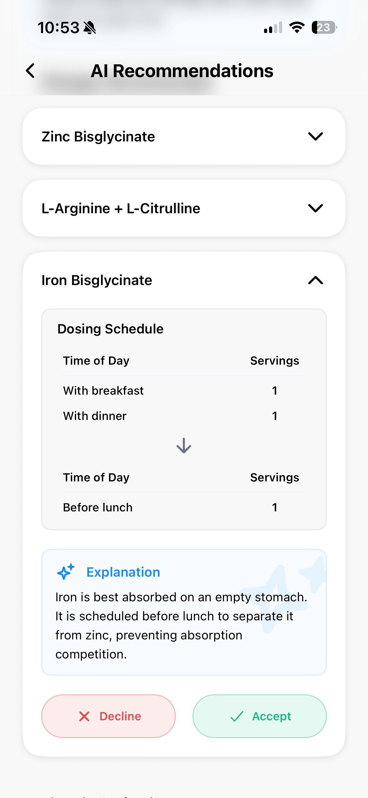 Stack analysis → AI Recommendations